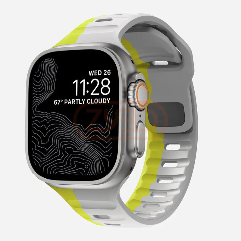 Premium Weiches Silikonarmband für Apple Watch 10/9/8/7/6/5/4/3/2/1 & Ultra 2/1, SE: 2024, 2023, 2022, 2021, 2020, 2019, 2018, 2017, 2016 | Elegant, Langlebig & Perfektes Sportarmband für jede Größe (49mm-38mm)