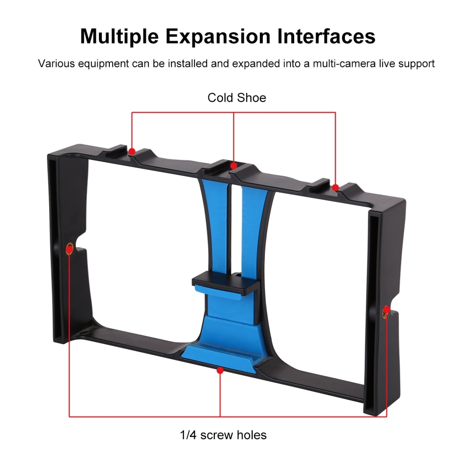 Kamera-Käfig Stabilisator für Smartphones, Apple iPhone, Samsung, iOS & Android  Filmproduktion Rig & Handgriff Halterung | Premium Video Camera Cage für Apple iPhone und Android