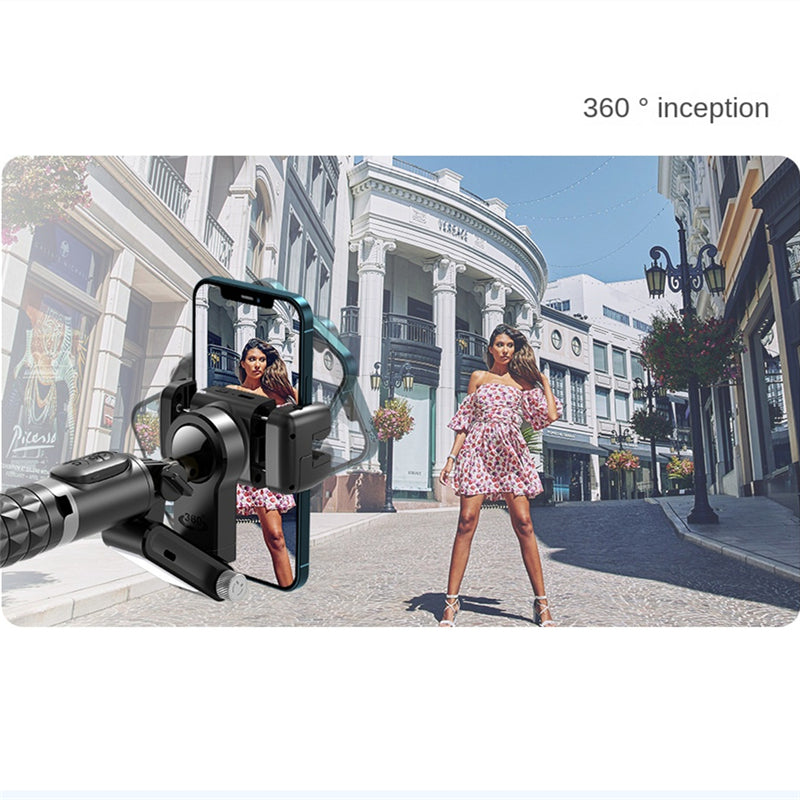 360° Dreh-Gimbal Stabilisator, Selfie Stick & Stativ: Hochwertiges Zubehör für Apple iPhone 16/15/14/13/12/11 Pro Max/Plus/Mini, Android, Samsung Smartphones, Apple iPhone, Samsung, iOS & Android | Live-Fotografie