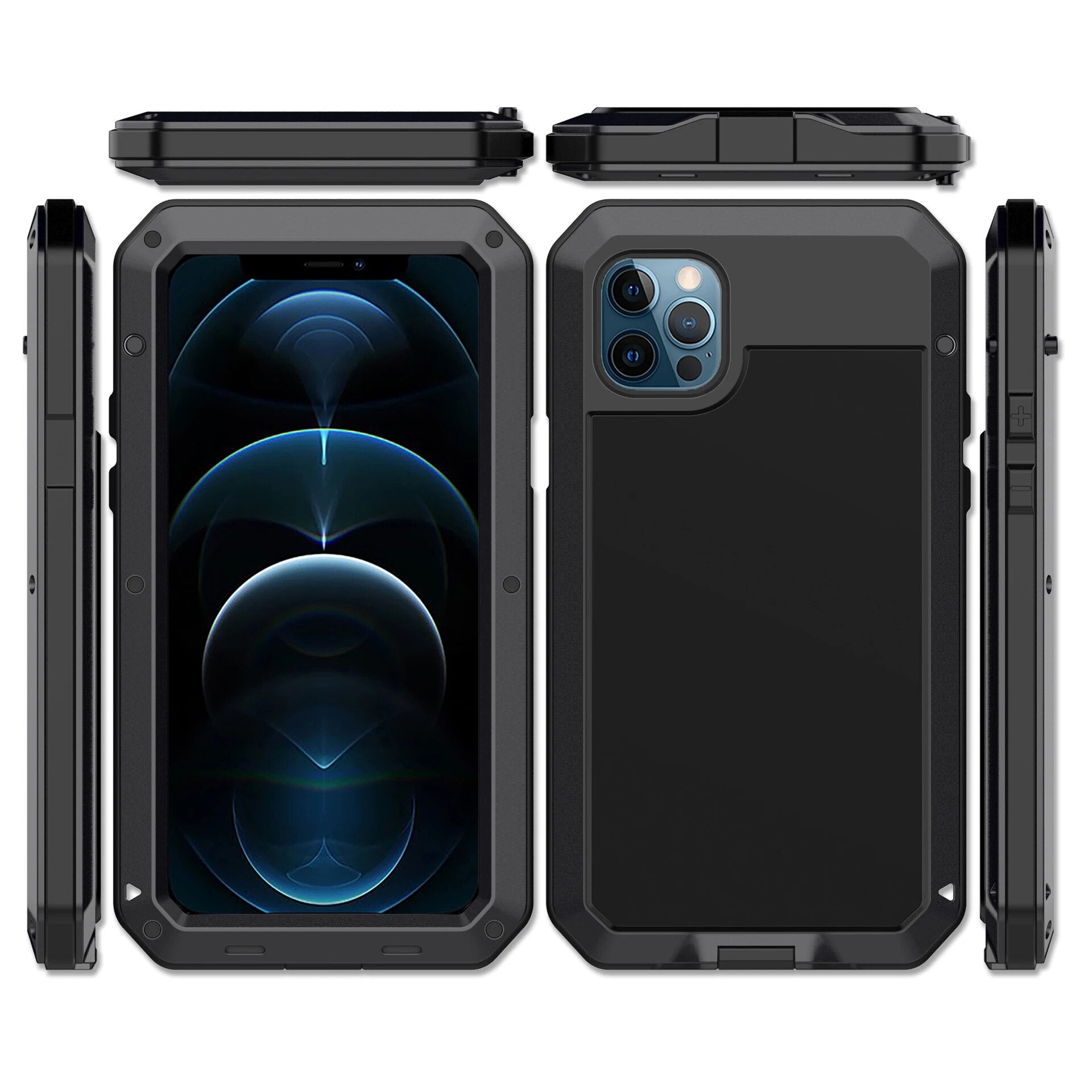 Panzer Apple iPhone Hülle | Schutzhülle Metallgehäuse Stoßfest MagSafe Aluminium Handyhülle | Bildschirm, Kameralinsenschutz, Wasserdicht & Gehärtetes Glas - Phone Heaven Zone