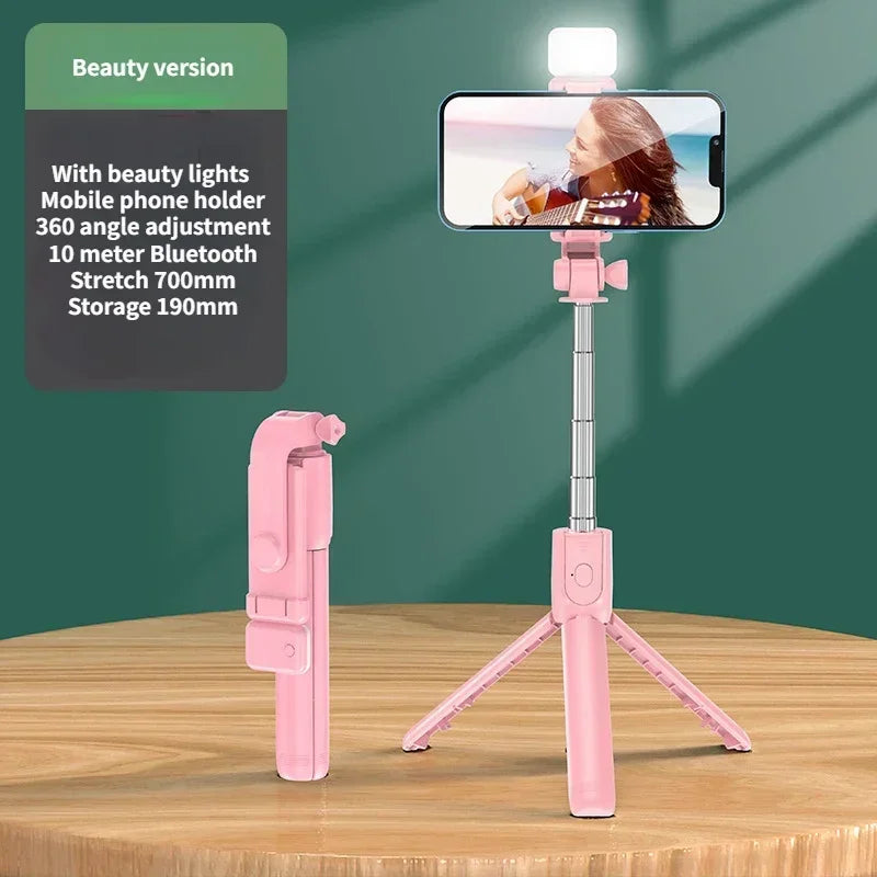 Premium Wireless Selfie Stick & Tripod Stand: For Apple iPhone 15/14/13/12/11 Pro Max/Plus/Mini, Android, Samsung, GoPro | Cameras, Smartphones, Apple iPhone, Samsung, iOS & Android - Stable Live Shooting | Limited Edition