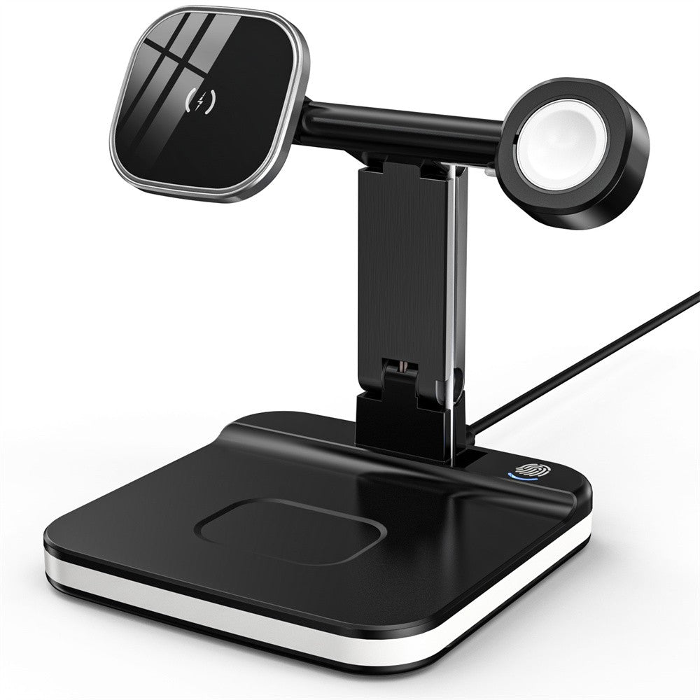 3-in-1 Kabelloser Ladestation Smartphones, Apple iPhone, Samsung, iOS & Android AirPods Ladegerät | Magnetisches Schnellladestation Docking Station 20W Wireless Charging Station