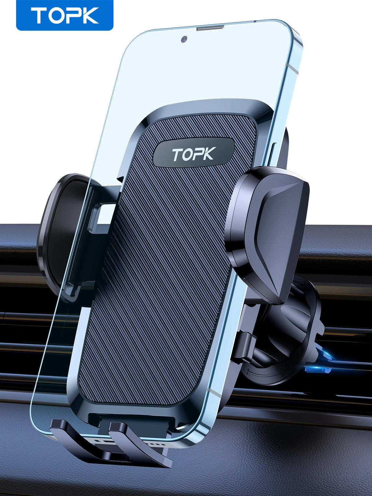 Premium D36-G Universal Auto Telefon Halter mit Haken Clip,Air Vent Auto Halterung,360° Rotation Handyhalterung