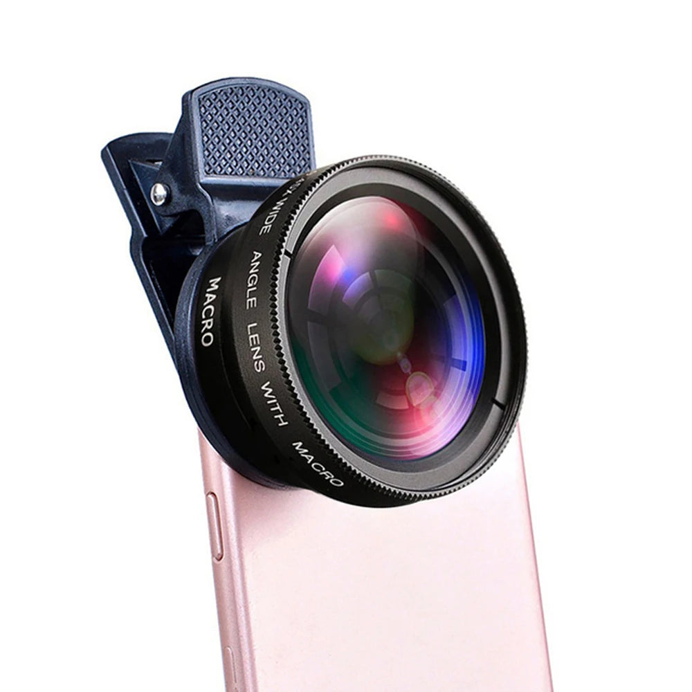 High-Quality 2-in-1 Universal Clip 37mm Phone Lens: 0.45x 49UV Super Wide-Angle + Macro HD, for Smartphones | Compatible with Apple iPhone 15/14/13/12/11 Pro Max Plus Mini, Smartphones, Apple iPhone, Samsung, iOS & Android | Limited Edition