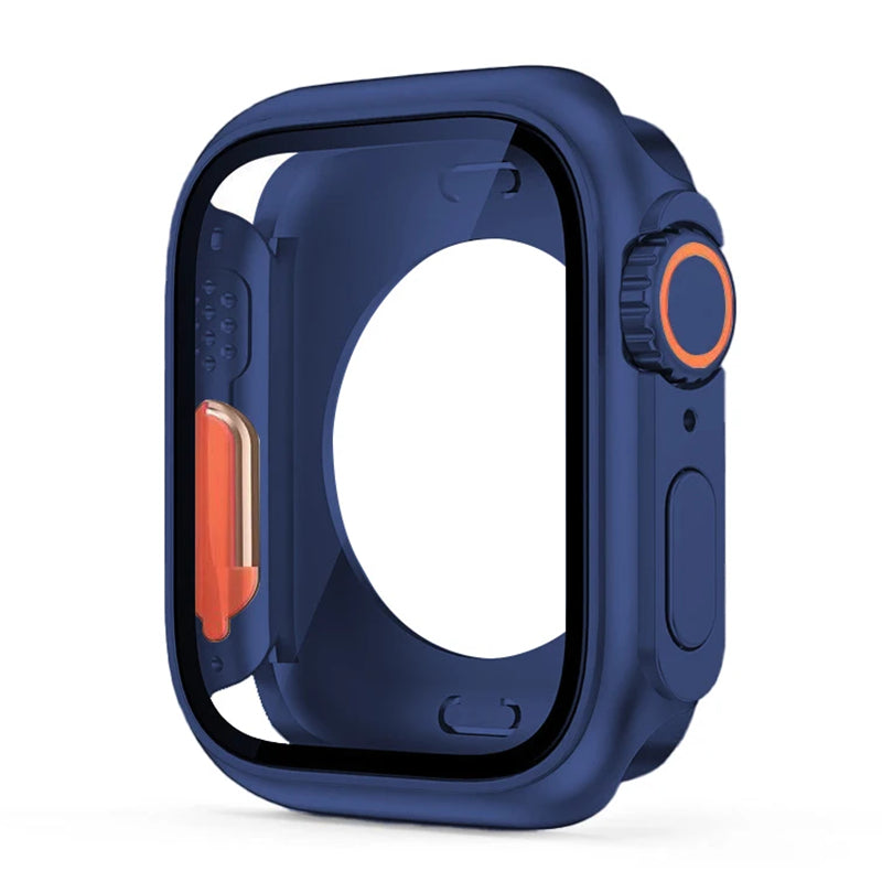 Premium Displayschutzfolie & Cover Hülle für Apple Watch 44mm 45mm 40mm 41mm - Robustes PC-Front & Rückseitenstoßstangengehäuse für iWatch Serie 10/9/8/7/6/5/4/3/2/1 & Ultra 2/1, SE: 2024, 2023, 2022, 2021, 2020, 2019, 2018, 2017, 2016,