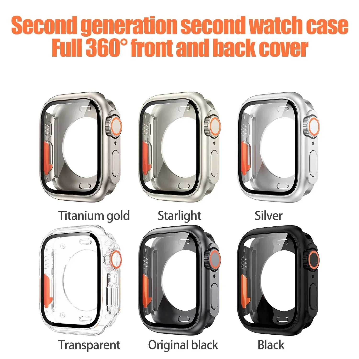 Premium Displayschutzfolie & Cover Hülle für Apple Watch 44mm 45mm 40mm 41mm - Robustes PC-Front & Rückseitenstoßstangengehäuse für iWatch Serie 10/9/8/7/6/5/4/3/2/1 & Ultra 2/1, SE: 2024, 2023, 2022, 2021, 2020, 2019, 2018, 2017, 2016,