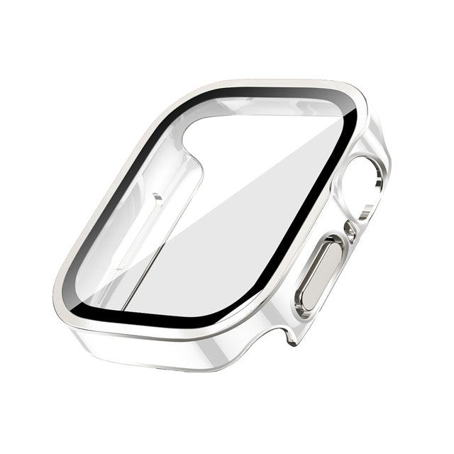 Premium Glasgehäuse für Apple Watch Serie 9/8/7/Ultra: 45mm, 41mm, 49mm, 44mm, 40mm | Hochwertige Displayschutz-Hülle & Cover für iWatch 10/9/8/7/6/5/4/3/2/1 & Ultra 2/1, SE: 2024, 2023, 2022, 2021, 2020, 2019, 2018, 2017, 2016,