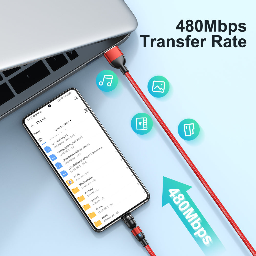 Premium USB Type C Kabel für Smartphones, Apple iPhone, Samsung, iOS & Android Laptop, MacBook, iPad, Huawei Xiaomi - 3A Schnellladekabel, Typ-C Ladegerät Datenkabel