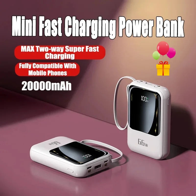 Good quality Wireless Power Bank PD20W for iWatch S1-S9 with built-in cable, 10000mAh portable battery source for Smartphones, Apple iPhone, Samsung, iOS & Android Huawei, Xiaomi,