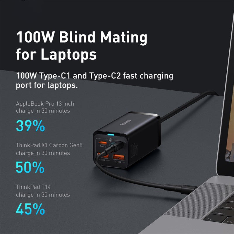 Premium 100W GaN3 Pro USB Charger Desktop Station - Type C PD QC Quick Charge 4.0 3.0 Fast Charging Smartphones, Apple iPhone, Samsung, iOS & Android