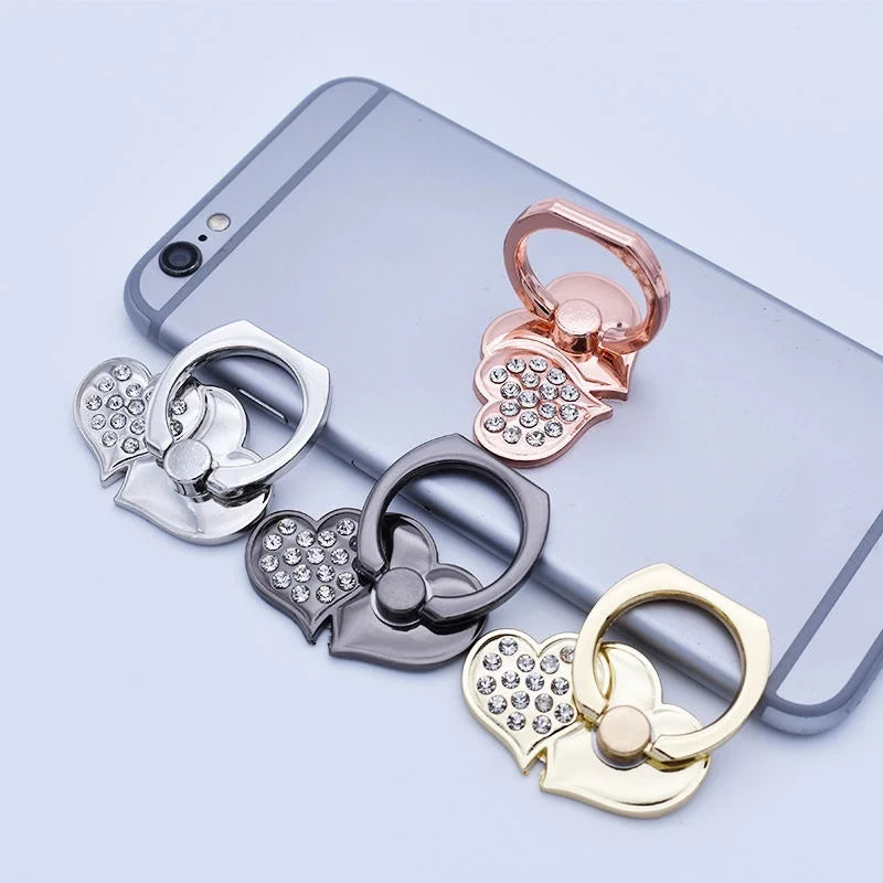 Luxus Diamant Shiny Edelsteine Metall Handy-Ringhalterung: Universal Telefonhalter, Drehbar für Apple iPhone, Samsung & mehr