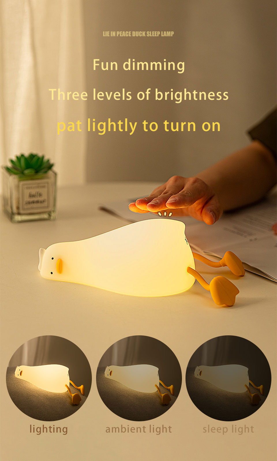 Premium Enten-Nachtlichter: Wiederaufladbare USB-Lampe für Kinderzimmer