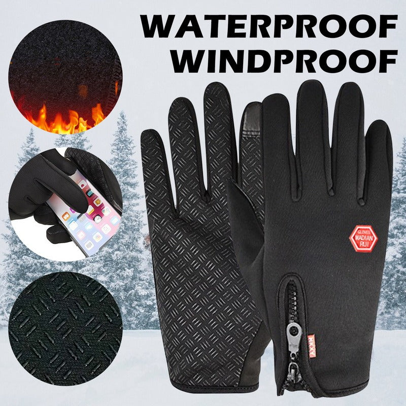 Premium Touchscreen-Warm Gloves | Outdoor, Cycling, Motorcycle Riding - Waterproof, Windproof, Non-Slip - Winter Ski Gloves Smartphone, Laptop, Tablet, PC, Apple iPhone, iPad, MacBook, iOS, Android, Samsung