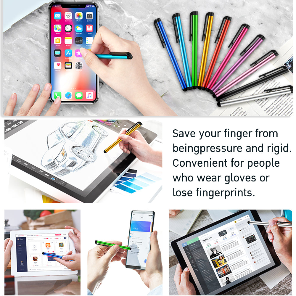 Premium Universalstift füriPad/Pro/Air/Mini: 10/9/8/7/6/5/4/3 Series | Handys & Tablets: Sensibler Kapazitiver Bildschirmstift - Kompatibel mit Apple, Android, iPad, iPhone, Samsung, Kindle, Telefon