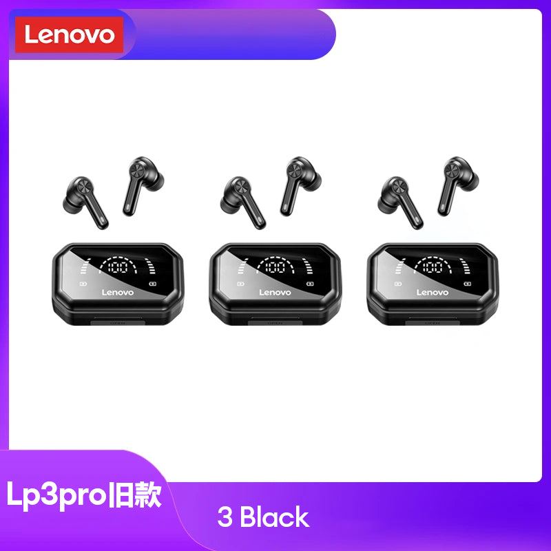 Hochwertiges Lenovo LP3 Pro Kopfhörer TWS Bluetooth 5.0 Drahtlose HiFi-Musik-Headset mit Display & 1200mAh Akku für Gaming Earbuds | Limitierte Auflage