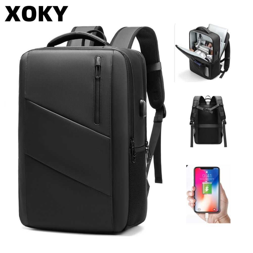 Hochwertiges Klassischer Herren Business-Rucksack: Erweiterbare USB Tasche, Große Kapazität, Wasserdicht & Stylisch MacBook Air/Pro/M3/M2/M1: 16,14,13-inch | 2024/2023/2022/2020 Series