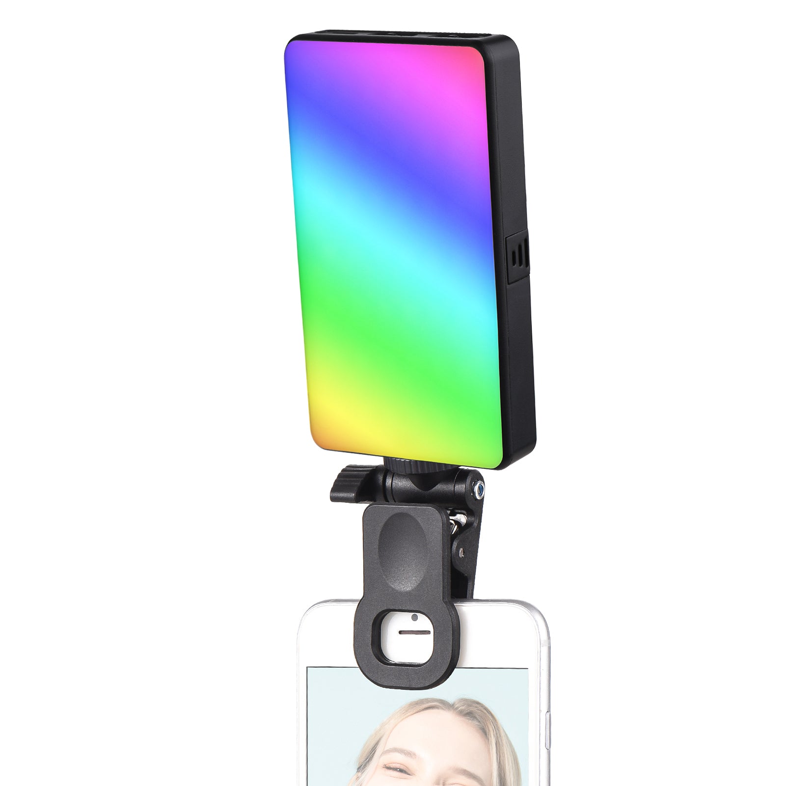 Premium RGB LED Video Licht für Profi-Video/Fotografie, Kompatibel mit Smartphones, Apple iPhone, Samsung, iOS & Android & Profi-Kameras, CRI95+, 2500-9000K, LCD Display, Kalter Schuh, Für Vlog & Live, Limitierte Auflage