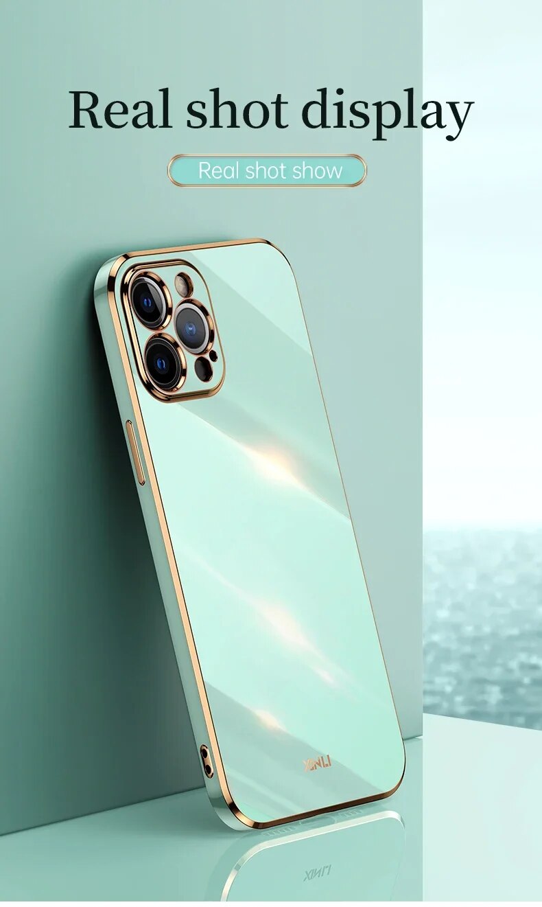 Hochwertiges einfarbiges Silikon Hülle, MagSafe, Abdeckung, | Apple iPhone 15/14/11/12/13 Pro Max/Mini Plus - Quadratische Beschichtung, Glänzend, Stoßfeste Schutzhülle - Phone Heaven Zone