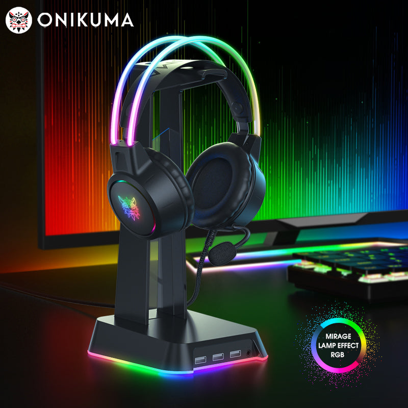 Premium Professional Gaming-Headset/Kopfhörer: Voll-RGB für PC & Laptop, Ideal für Gamer, RGB-Beleuchtung, Limitierte Auflage