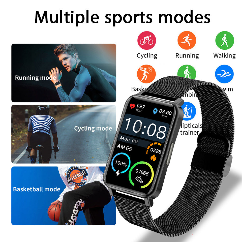 Premium Luxus Smartwatch zur nicht-invasiven Blutzuckermessung: EKG, PPG, Herzfrequenz, HRV | Gesundheitsmarke, Fitness Tracker für Damen & Herren