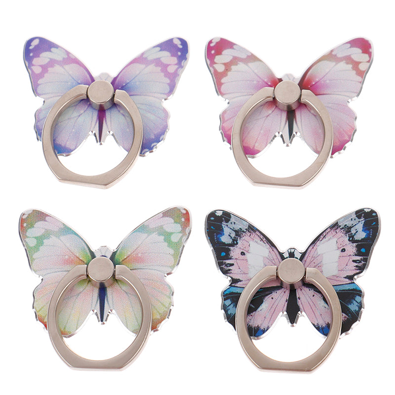 Premium Phone Stand Ring Buckle, Butterfly Cartoon, Cute & Creative: MagSafe Compatible for Smartphones, Apple iPhone, Samsung, iOS & Android | Wholesale Ring Buckle Phone Stands