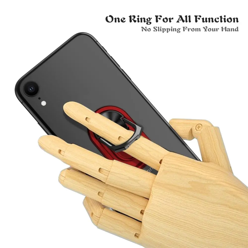 Premium Finger-Ring Handyhalter: 180-Grad Drehbarer Metallständer | Smartphone-Ständer für Apple iPhone, Samsung, Xiaomi | Limitierte Edition - Phone Heaven Zone
