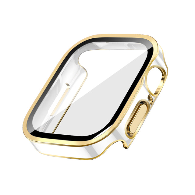 Premium Glasgehäuse für Apple Watch Serie 9/8/7/Ultra: 45mm, 41mm, 49mm, 44mm, 40mm | Hochwertige Displayschutz-Hülle & Cover für iWatch 10/9/8/7/6/5/4/3/2/1 & Ultra 2/1, SE: 2024, 2023, 2022, 2021, 2020, 2019, 2018, 2017, 2016,