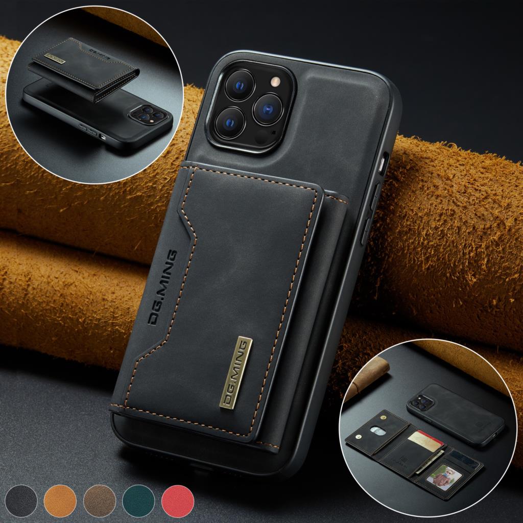 Premium 2-in-1 Magnetisches Geldbörse Leder Apple iPhone Hülle DG.MING | Stoßfest, Abnehmbares Portmonee, Kartenhalter Tasche & Aufsteller - Phone Heaven Zone