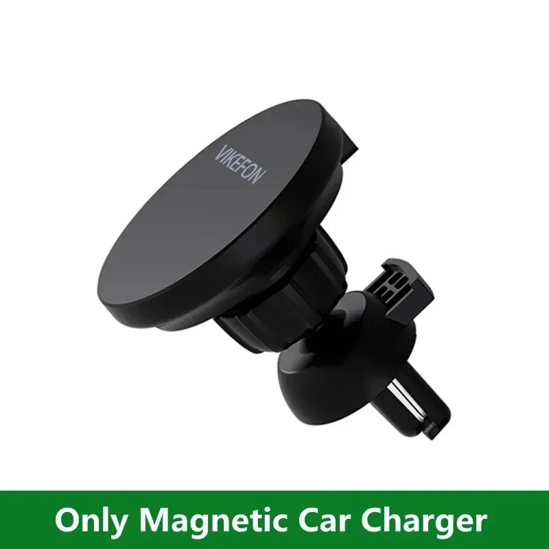 High-Quality Magnetic 30W Wireless Car Charger with Phone Mount for Smartphones, Apple iPhone, Samsung, iOS & Android | Fast Charging Station and Car Holder