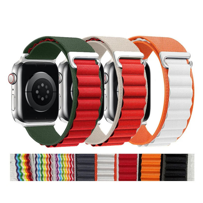 Armband für Apple Watch Serie 10/9/8/7/6/5/4/3/2/1 & Ultra 2/1, SE: 2024, 2023, 2022, 2021, 2020, 2019, 2018, 2017, 2016  | Alpin Loop Premium