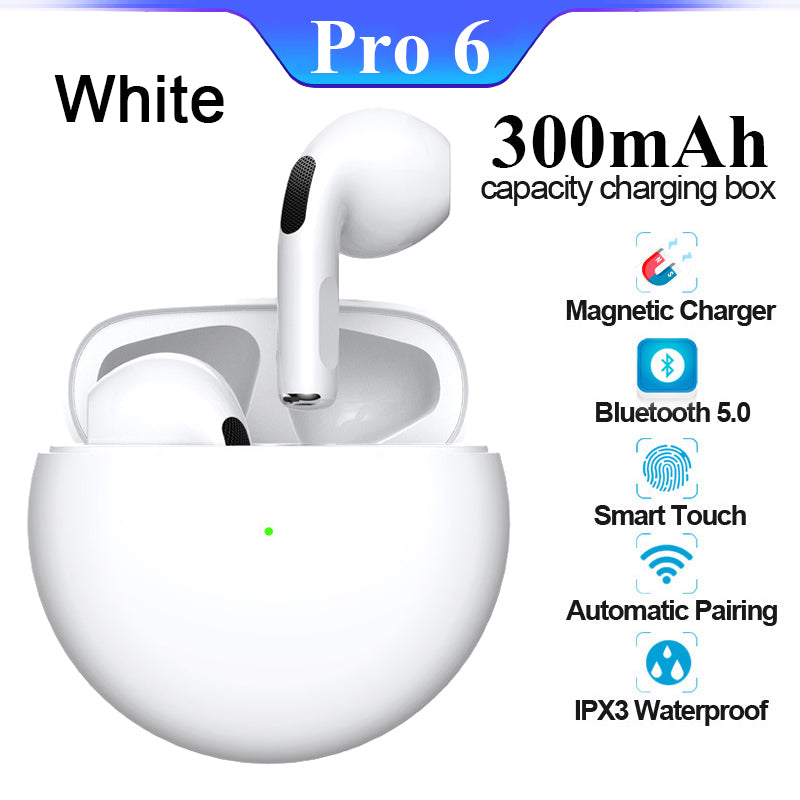 Premium AirPods Pro Design TWS Kopfhörer: Bluetooth Wireless Earphones – Lifestyle & Sport Headset, Stereo Mini-Ohrhörer mit Fingerabdruck-Touchsteuerung für Apple iPhone 16/15/14/13/12 Pro Max Plus Mini, Samsung und Android – Sport-Ohrhörer