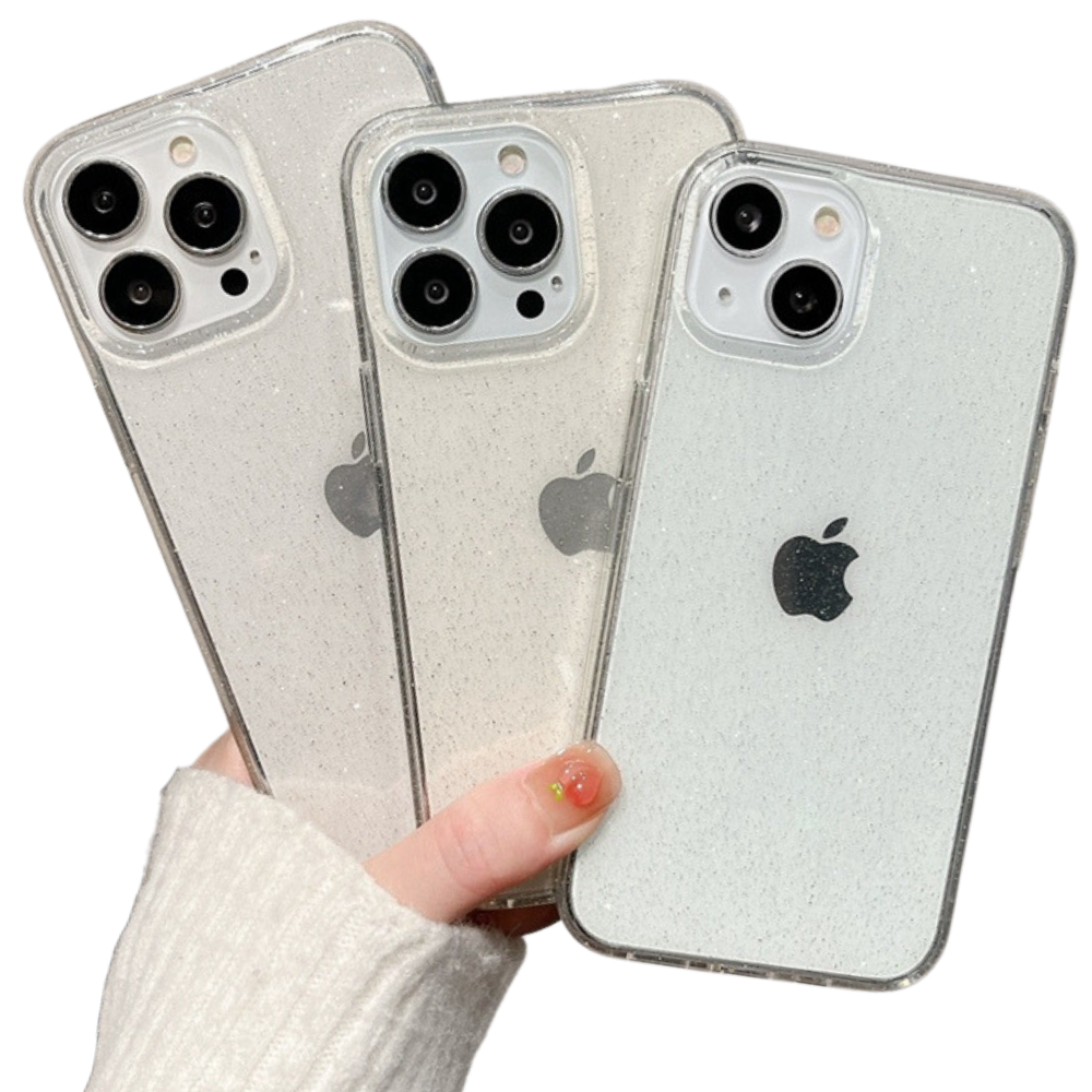 Luxus Bling Glitzer Transparente Stoßfeste Hülle für Apple iPhone | Stilvoll & Schützend - Phone Heaven Zone