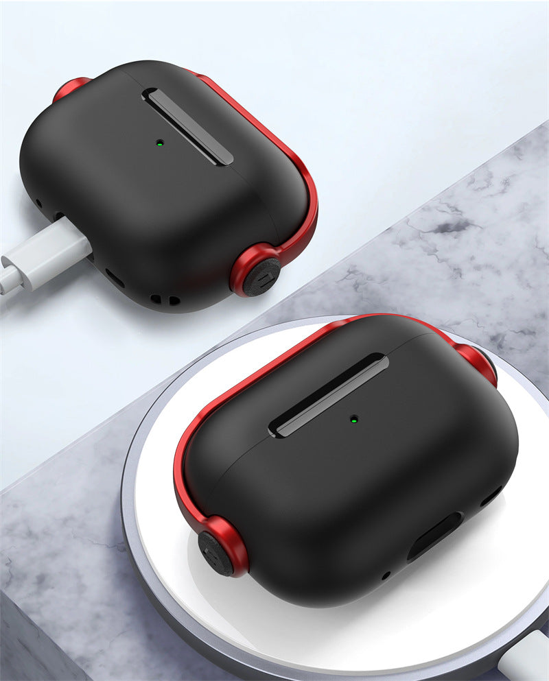 Premium Hülle für AirPods Pro 4/3/2/1 and Pro Series 2024/2022/2021/2019/2016 mit Lanyard-Verschluss Cover - Kreative Kopfhörerhalterung & Abdeckung für Apple AirPods