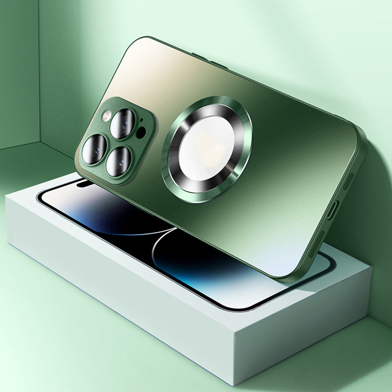 Hochwertige Matte Magnetische iPhone-Hülle mit MagSafe Case für Apple iPhone 15/14/13/12 Pro Max Plus | Glasobjektiv-Kameraschutzabdeckung, Panzer-Schutzhülle, Stoßfest und Stilvolle Handyhülle | Tasche in limitierter Auflage - Phone Heaven Zone