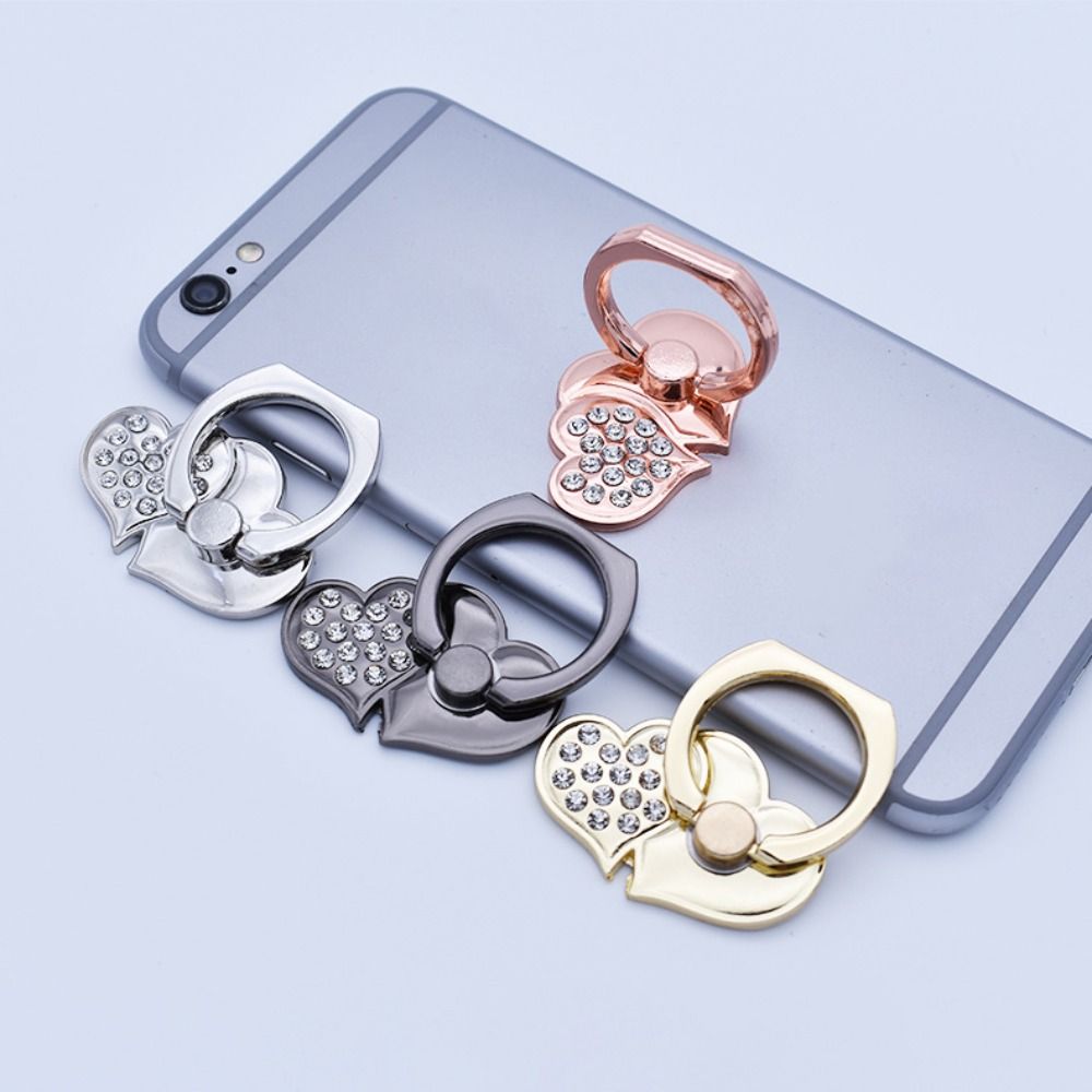 Luxury Diamond Shiny Gem Metal Phone Ring Holder: Universal Phone Stand, Rotatable for Smartphones, Apple iPhone, Samsung, iOS & Android & More | Limited Edition