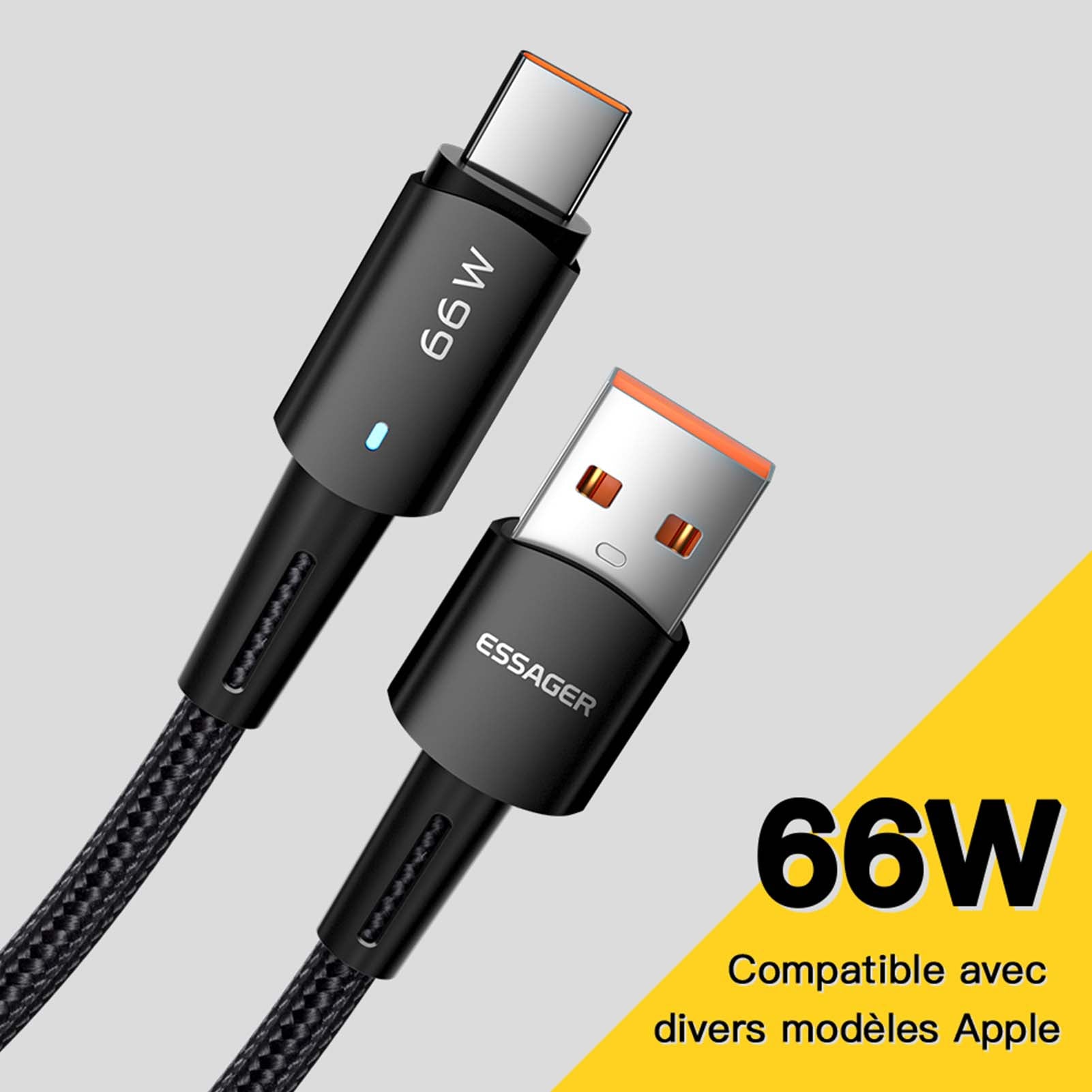 Premium USB-C Kabel für Smartphones, Apple iPhone, Samsung, iOS & Android - Hochwertiges 20W Schnellladekabel, Typ C zu Lightning Datenkabel für iPad und MacBook