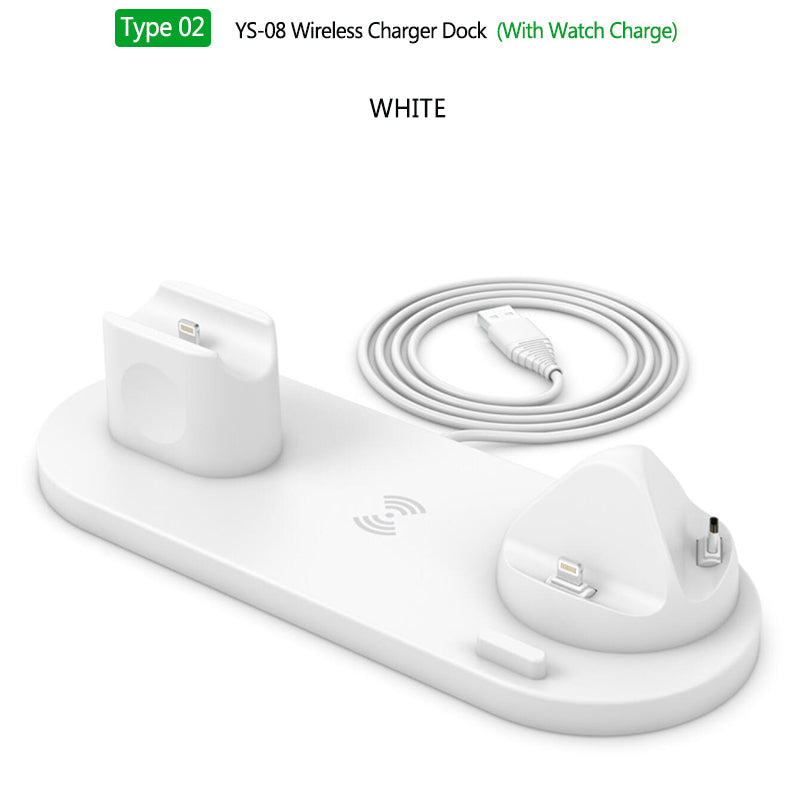 7-in-1 Ladestation Schnelle Kabellose Ladegerät | Schnellladestation, Watch, AirPods, Smartphones, Apple iPhone, Samsung, iOS & Android Schnellladegerät Charging Station