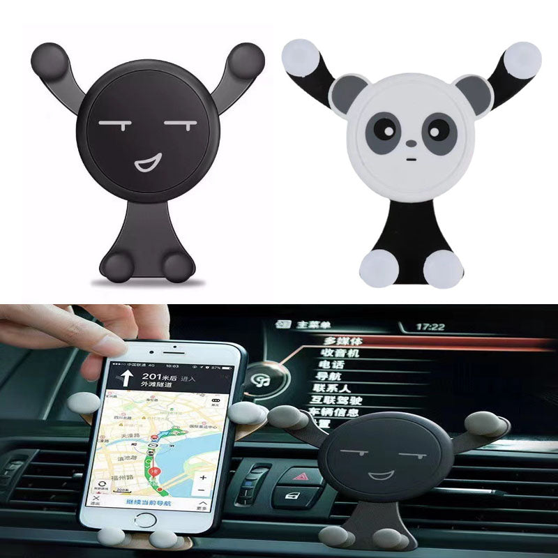 Hochwertiger Schwerkraft-Auto-Telefonhalter mit Lächeln-Gesicht-Design, Air-Vent-Clip, Handyhalterung für Apple iPhone Smartphones, Apple iPhone, Samsung, iOS & Android Android, Xiaomi, Samsung - Limited Edition