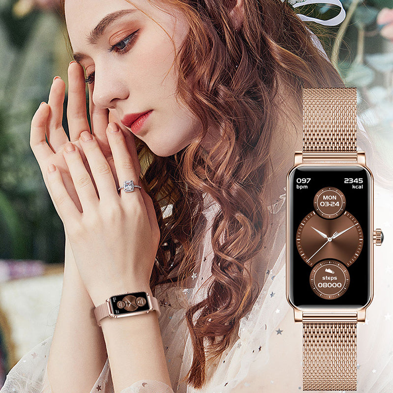 Premium Luxus Smartwatch für Frauen mit Voll-Touchscreen, Bluetooth-Anruf, IP67 Wasserdicht, Sport Fitness Tracker | Limitierte Auflage