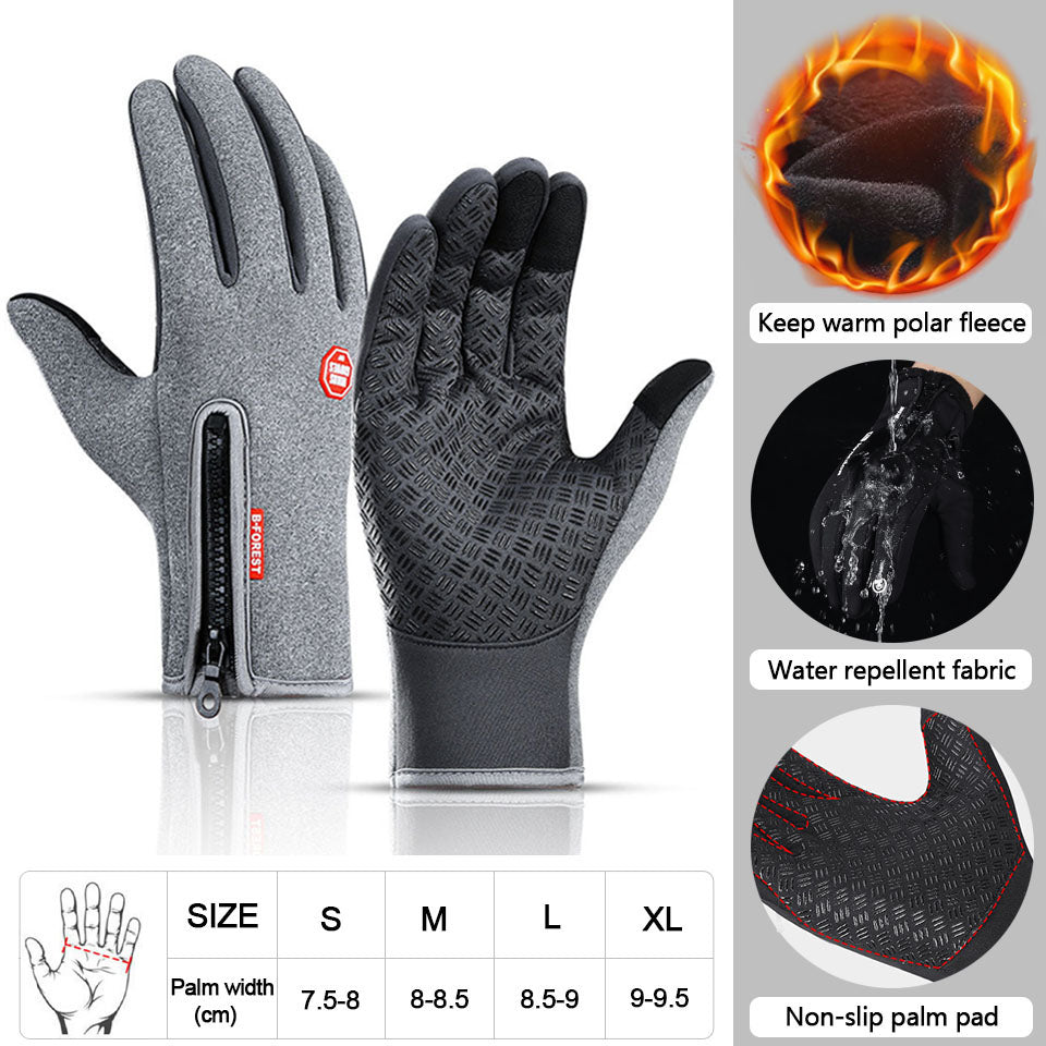 Premium Touchscreen Winterhandschuhe für Männer & Frauen: Touchscreen-kompatibel, Wasserdicht, für Smartphone, Laptop, Tablet, PC, Apple iPhone, iPad, MacBook, iOS, Android, Samsung Motorrad, Fahrrad, Outdoor-Sport & Ski, Warm mit Samtfutter