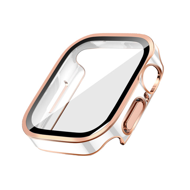 Premium Glasgehäuse für Apple Watch Serie 9/8/7/Ultra: 45mm, 41mm, 49mm, 44mm, 40mm | Hochwertige Displayschutz-Hülle & Cover für iWatch 10/9/8/7/6/5/4/3/2/1 & Ultra 2/1, SE: 2024, 2023, 2022, 2021, 2020, 2019, 2018, 2017, 2016,