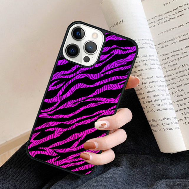 Premium Zebra-Muster Glitzer iPhone-Hülle | MagSafe-Case mit Rundumschutz & Kameralinsenschutz für iPhone 16/15/14/13/12 Pro Max, Plus, Mini Cover | Panzertasche & Stoßstangenabdeckung Handyhülle | Hochwertige Schutzhülle