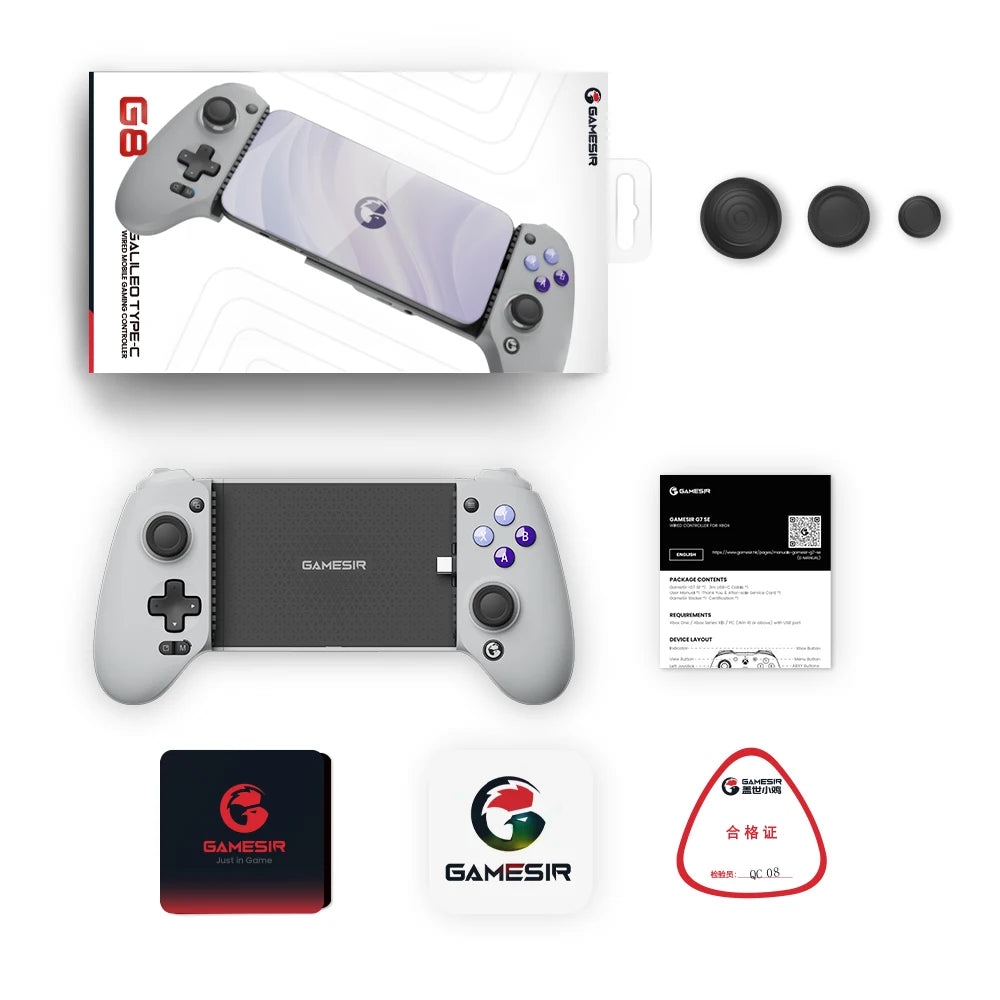 Hochwertiges G8 Galileo Typ C Gamepad: Handy-Controller mit Hall-Effekt-Stick für Smartphone, Laptop, Tablet, PC, Apple iPhone, iPad, MacBook, iOS, Android, Samsung PS Remote Play, Cloud-Gaming | Limitierte Auflage