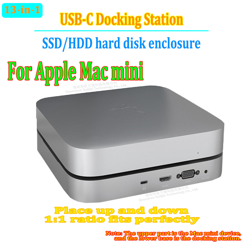 Premium USB-C Hub mit Festplattengehäuse, Hochwertiges Typ-C Docking Station, 2,5" SATA, NVMe M.2 SSD Case, 4K DP, USB 3.0 für Macbook Air/Pro/M3/M2/M1: 16,14,13-inch | 2024/2023/2022/2020 Series