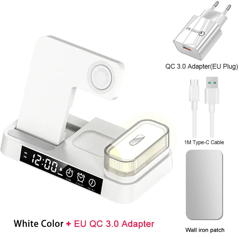 Hacrin 3 in 1 kabelloses Ladegerät für iPhone 13 Pro Max 12 Apple Watch Serie 7 Wireless Fast Charging Station Dockingstation für Airpods Pro, Samsung