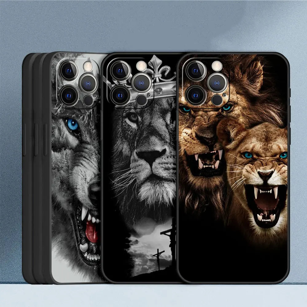 Premium iPhone Case with Animal Designs: Wolf, Dog, Cat, Bird, Lion, Tiger | MagSafe-Compatible Case with Camera Lens Protector | Premium Hardcase for Apple iPhone 16/15/14/13/12 Pro Max Plus Mini | Shockproof Phone Case & Heavy Duty Cover