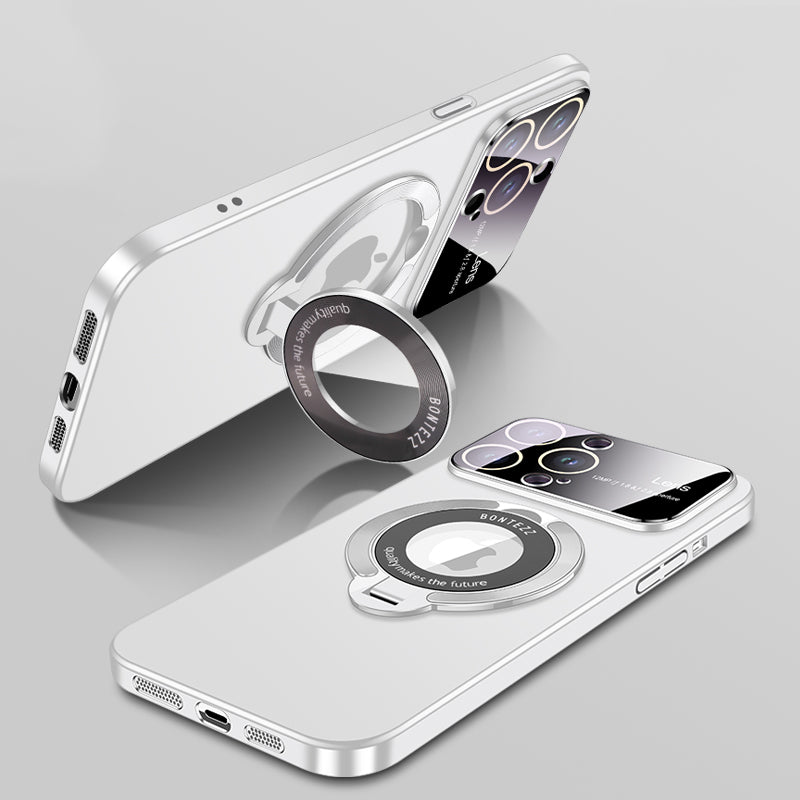 Hochwertige matte Ringhalterung Handy Hülle | Abdeckung, Apple iPhone 15/14/13/12/11 Pro Max, Magsafe magnetische kabellose