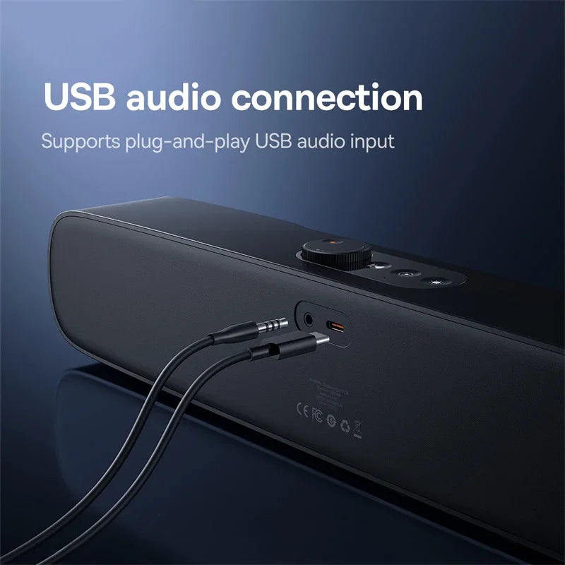 Hochwertiges DS10 Schreibtisch Mini Soundbar Lautsprecher Bluetooth 4.1 Triple-Mode | Audio 3D Sound Scape Surround Subwoofe