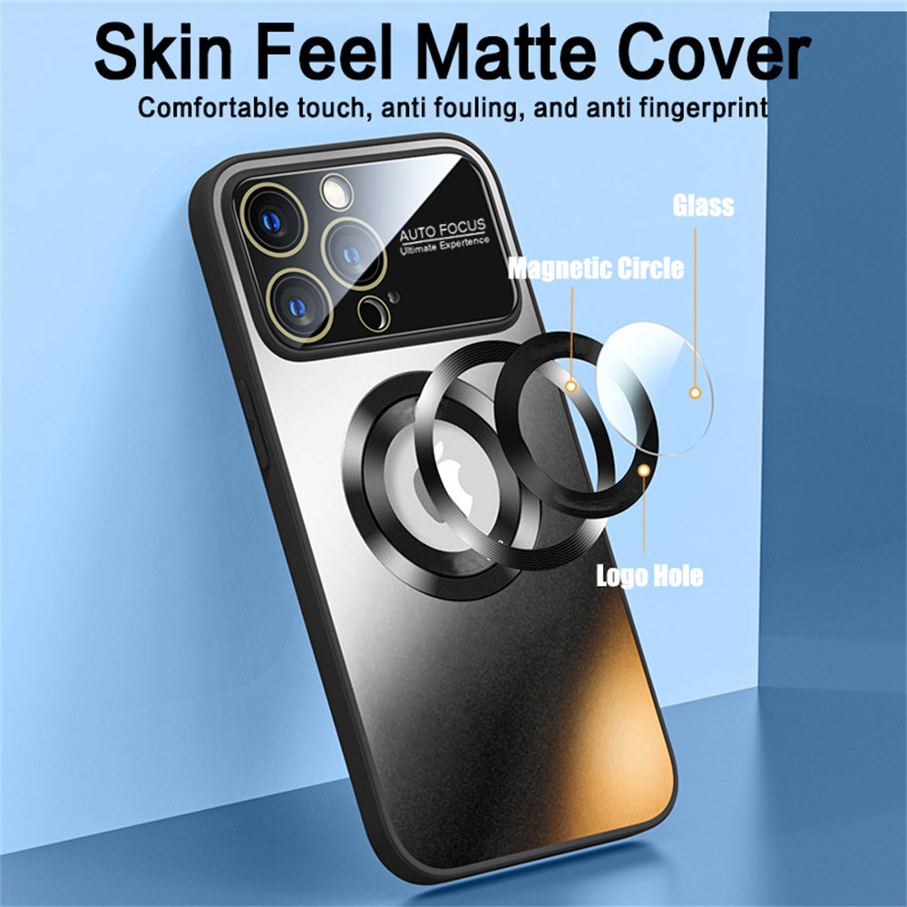 Hochwertiges Stoßfester Glaslinsen-Kameraschutz Hülle | MagSafe, Abdeckung, iPhone 15/14 Pro Ag - Mattes Gehäuse, gehärtete