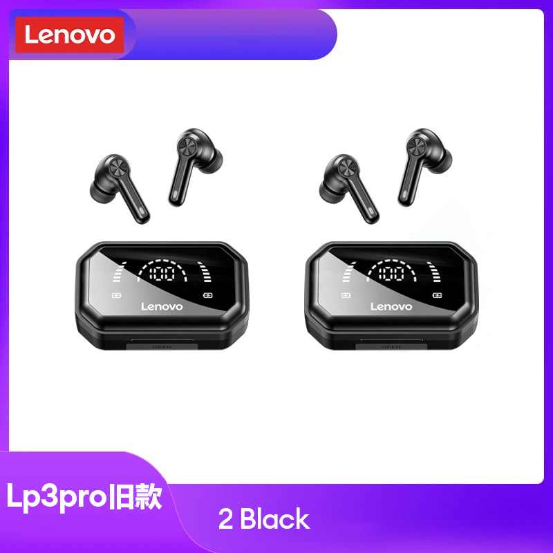 Hochwertiges Lenovo LP3 Pro Kopfhörer TWS Bluetooth 5.0 Drahtlose HiFi-Musik-Headset mit Display & 1200mAh Akku für Gaming Earbuds | Limitierte Auflage